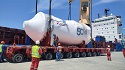 Arriba la segunda Turbina mas grande del mundo a puerto Progreso.